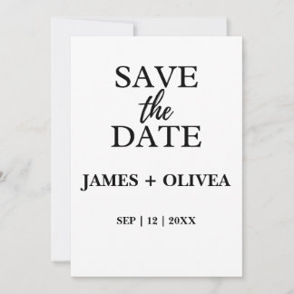 Carte d'annonce "Save the Date" à l'écriture éléga