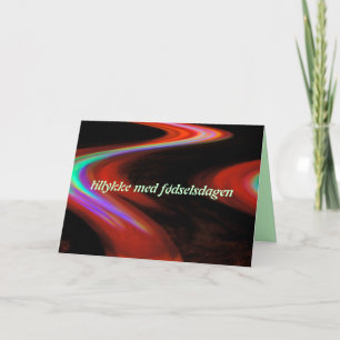 Carte danoise d'anniversaire heureuse