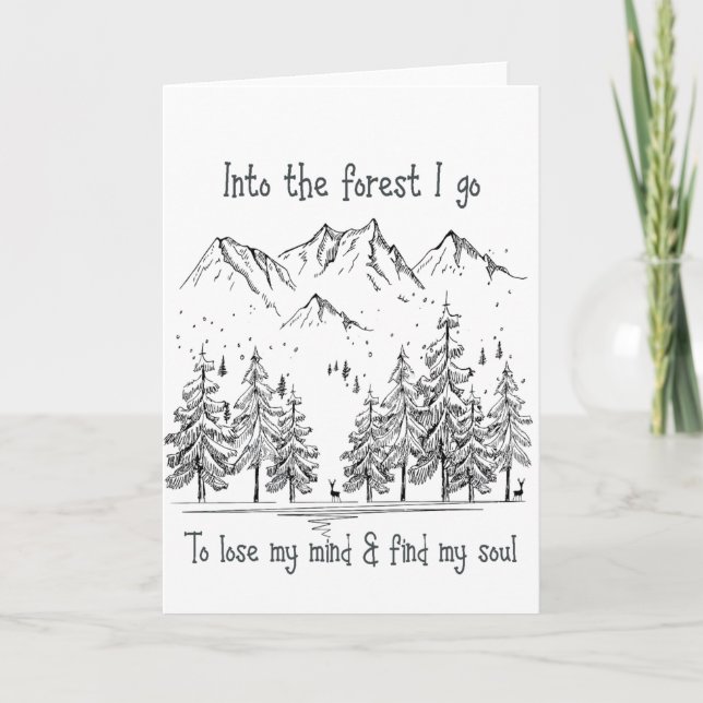 Carte Dans la forêt je vais perdre mon esprit, trouver m (Devant)