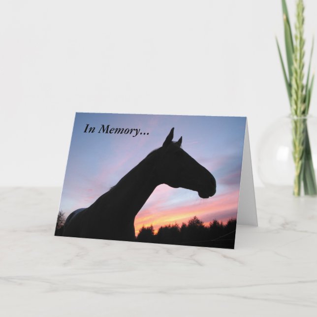 Carte Dans la mémoire… Perte d'un cheval, avec la (Devant)