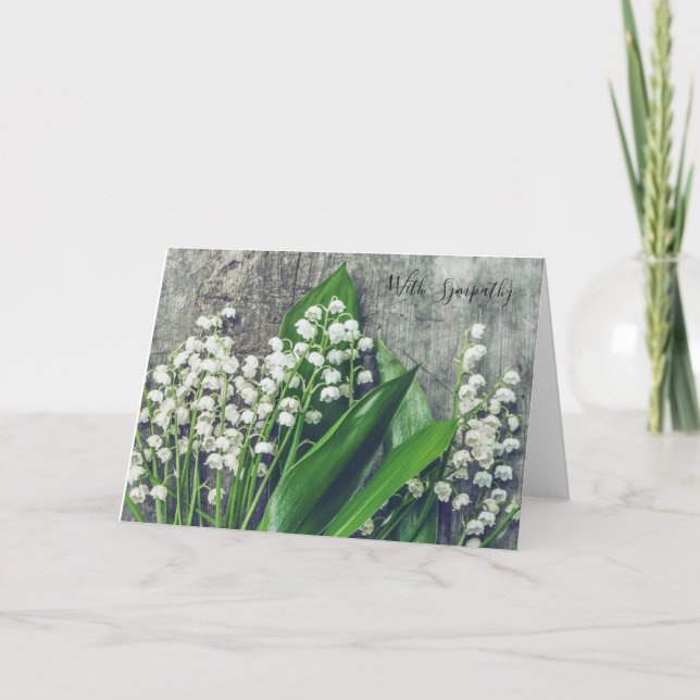 Carte Dans la perte de ta mère Lily de la Vallée (Devant)