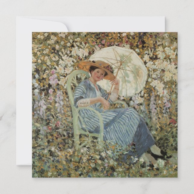 Carte Dans le jardin, Giverny de Frederick Frieseke (Devant)