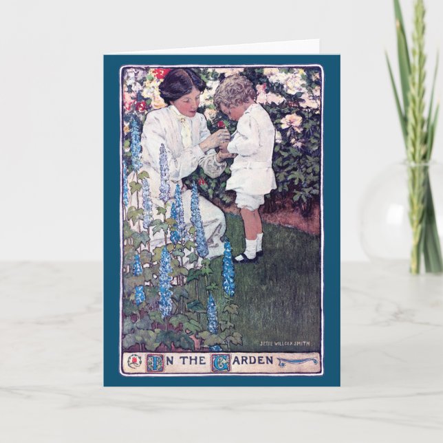 Carte Dans le jardin, Jessie Willcox Smith (Devant)