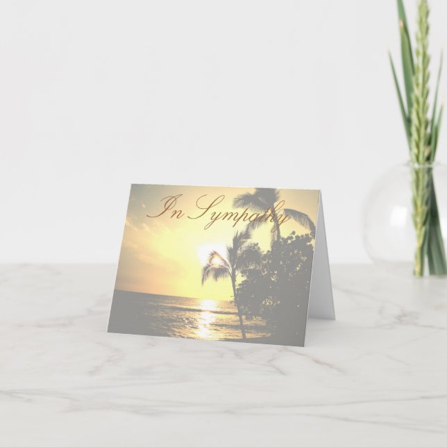 Carte Dans le paramètre de sympathie Condoléances Sun (Devant)