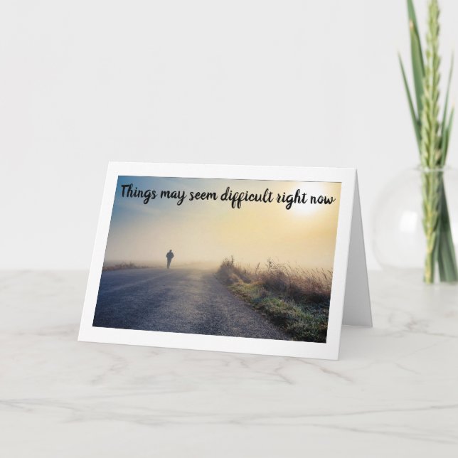 CARTE DANS LES MOMENTS DIFFICILES "JE SUIS LÀ POUR VOUS" (Devant)