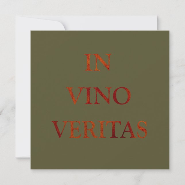 Carte Dans les veritas vino (Devant)