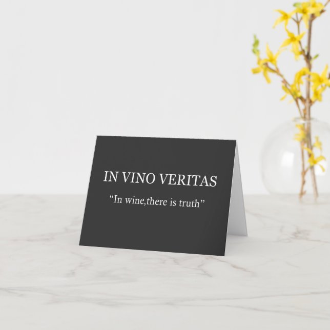 Carte Dans les veritas vino (Fleur jaune)