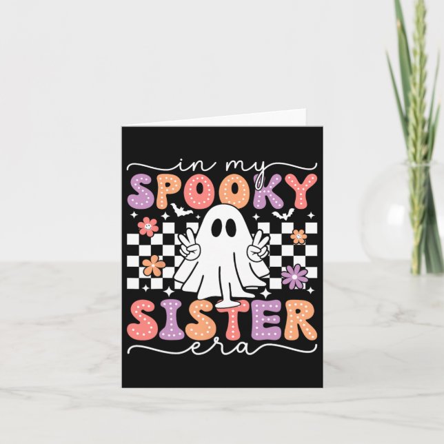 Carte Dans Ma Soeur Éffrayante Era Retro Ghost Halloween (Devant)