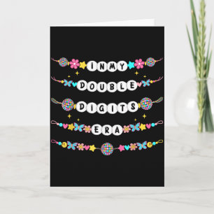 Carte Dans mon époque à double chiffres Bracelets d'amit