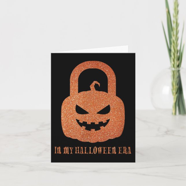 Carte Dans mon ère d'Halloween, citrouille Show girl Drô (Devant)