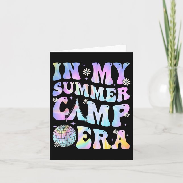 Carte Dans Mon Été Camp De Camping Camping Tie Dye Derni (Devant)