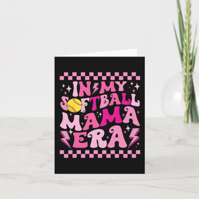 Carte Dans Mon Softball Mama Era Drôle Halloween Mat Fam (Devant)