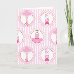 Carte Danse de ballet rose - Danse de Ballerina Tutu