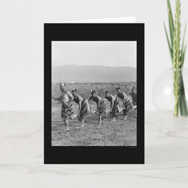 Carte Danse de guerre maorie 1917 (Devant)