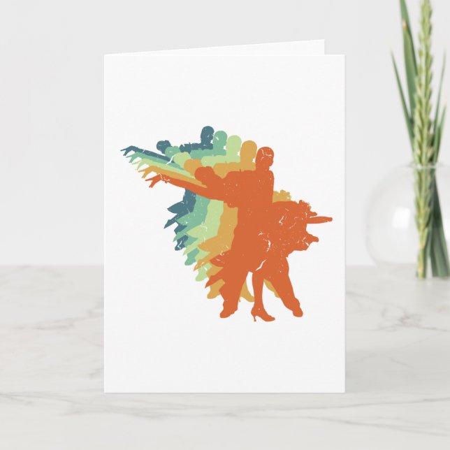 Carte Danse de salle de bal rétro, Danseuse de salle de  (Devant)