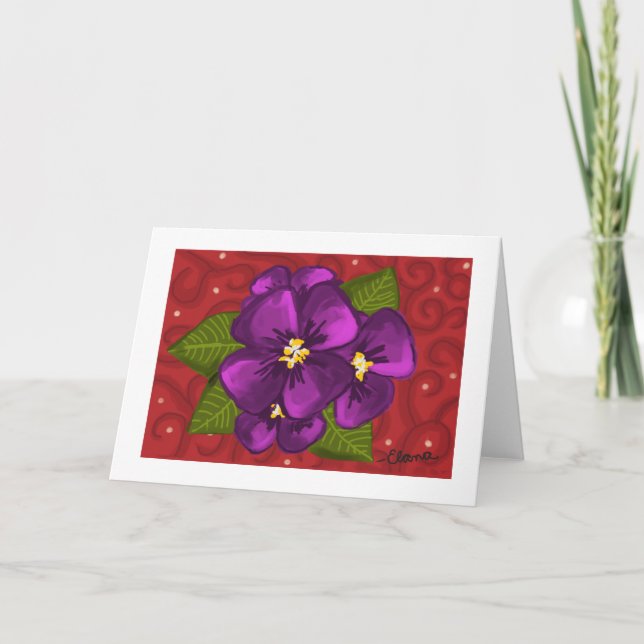 Carte Danse de violette africaine - Frameable (Devant)