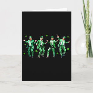 Carte Danse drôle de Trump Saint-Patrick Lmn Panier Noir