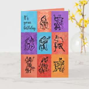 Carte  Danse flamenco et musique Anniversaire 