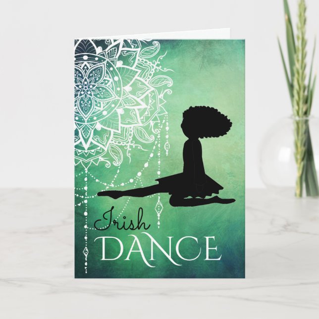 Carte Danse irlandaise personnalisée Beau anniversaire v (Devant)