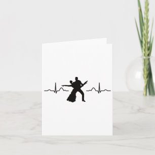 Carte Danse latine Couple aquarelle Rumba Danseuse