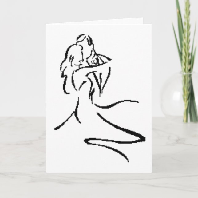 Carte Danse vintage en couple (Devant)