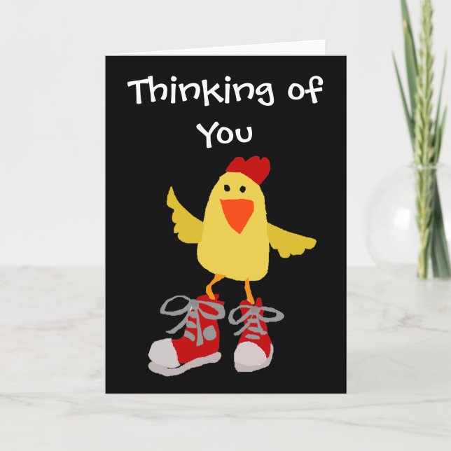 Carte Danser Funky poulet jaune (Devant)
