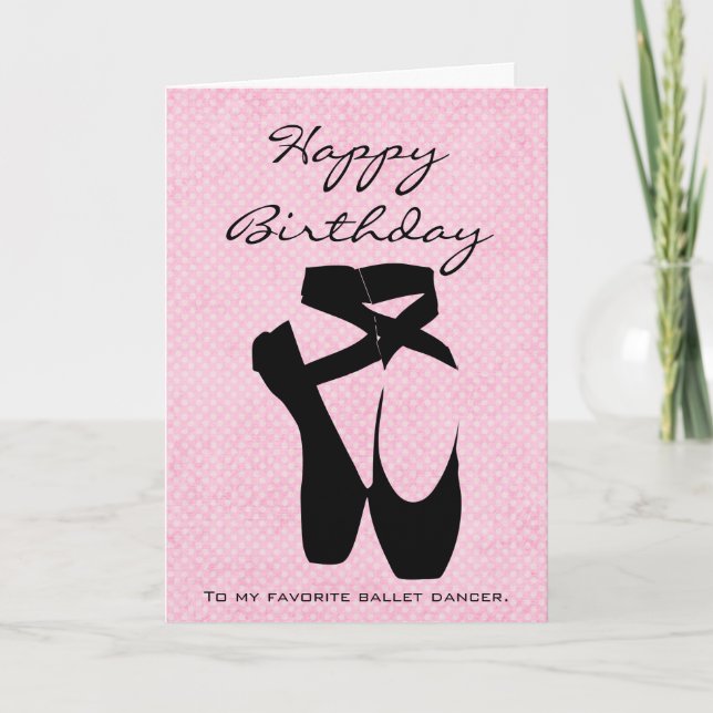 Carte Danseur de ballet Joyeux anniversaire (Devant)