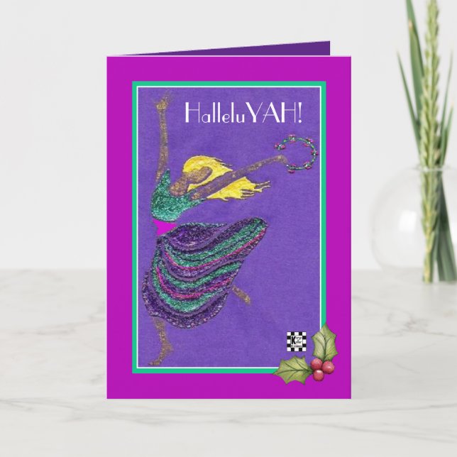 Carte Danseur de Noël HalleluYAH (Devant)