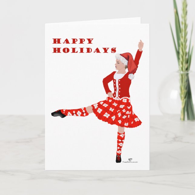 Carte Danseur écossais de Noël (Devant)