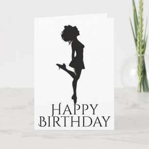 Carte Danseur irlandais Dur Chaussure Noir Blanc Danse A