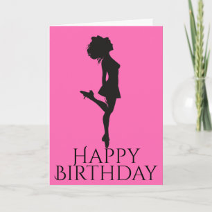 Carte Danseur irlandais Dur Chaussure rose Black Danse A