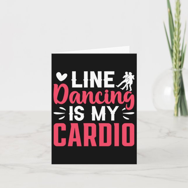 Carte Danseur Ligne Danse Danse La Danse Est Mon Cardio (Devant)