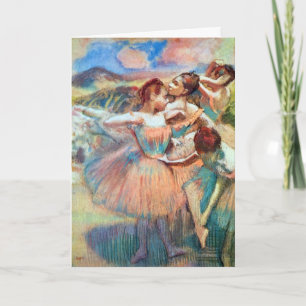 Carte Danseurs dans un paysage par Edgar Degas