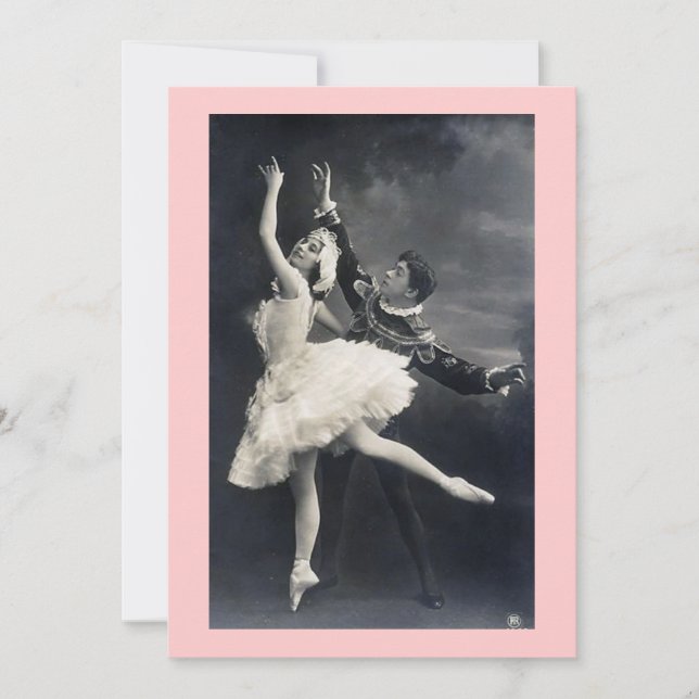 Carte Danseurs de ballet vintages (Devant)