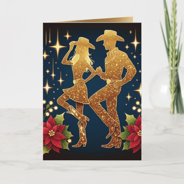 Carte Danseurs de pays Noël voeux de Noël (Devant)