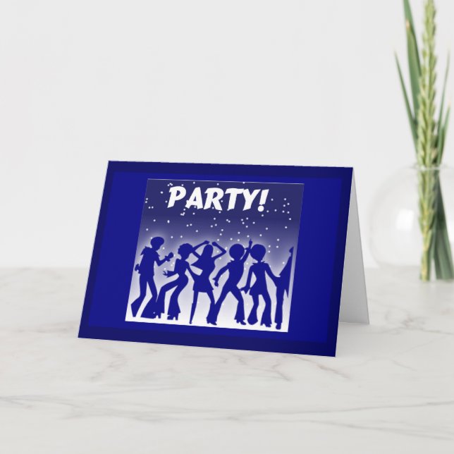 Carte Danseurs Disco Party (Devant)