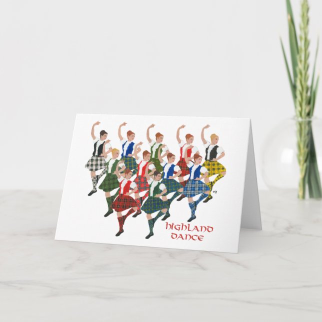 Carte Danseurs écossais des Highlands (Devant)