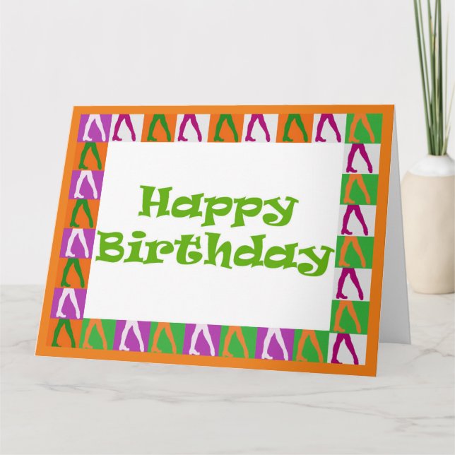 Carte Danseurs irlandais : Joyeux anniversaire (Devant)