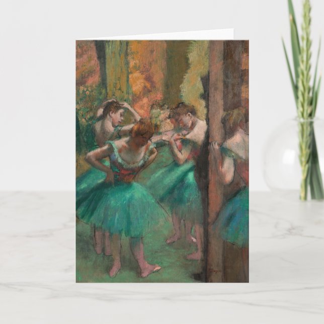 Carte Danseurs, roses et verts | Edgar Degas (Devant)