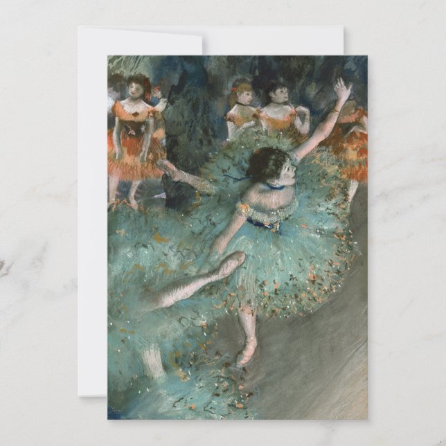 Carte Danseuse, danseuse en vert | Edgar Degas (Devant)