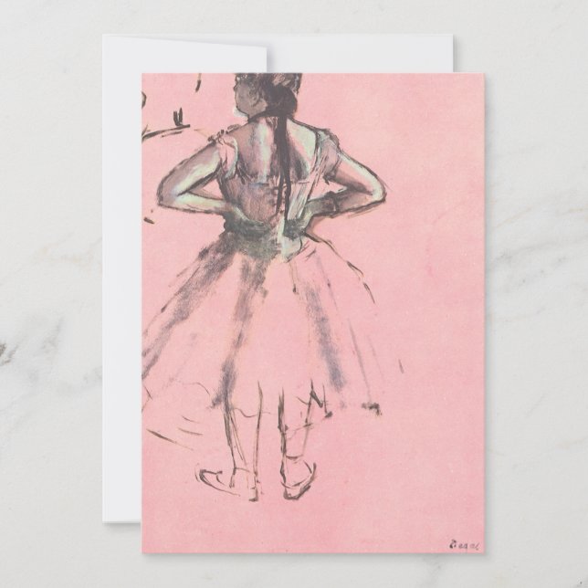 Carte Danseuse de dos, les mains sur les hanches par Edg (Devant)