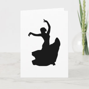 Carte Danseuse de flamenco en cercle blanc