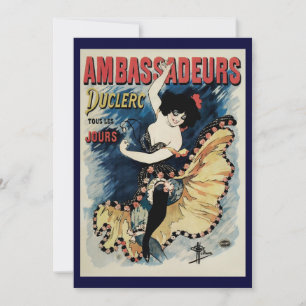 Carte Danseuse flamenco Art nouveau vintage, Ambassadeur