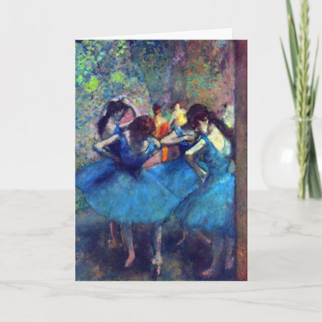 Carte Danseuses en bleu par Edgar Degas, Art de ballet v (Devant)