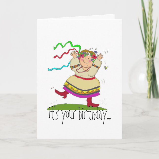 Carte Dansez un petit anniversaire (Devant)