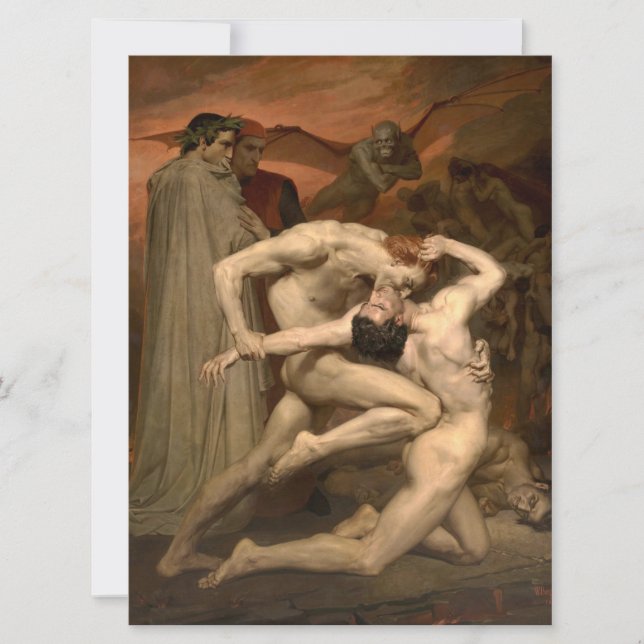 Carte Dante et Virgile en enfer (par Bouguereau) (Devant)