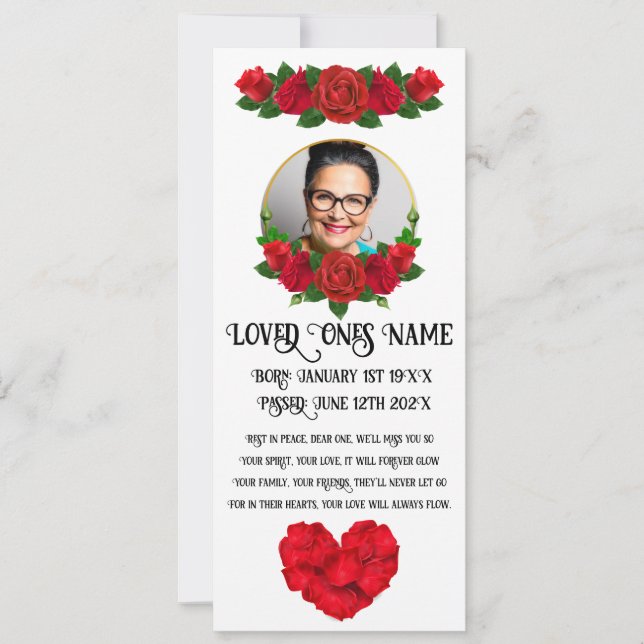 Carte d'appartement Red Rose/Funeral (Devant)
