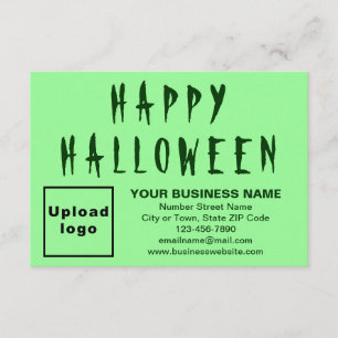 Carte d'appartement verte et légère Halloween d'af