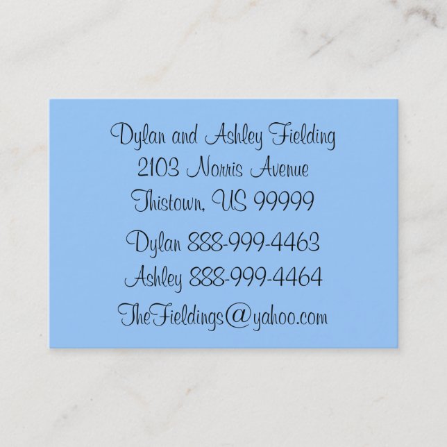 Carte D'appel À la maison adresse (Devant)