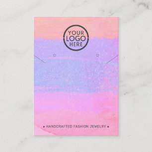 Carte D'appel Abstrait Ajouter votre logo Collier & Boucles d'or